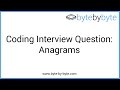 Interview Question: Anagrams