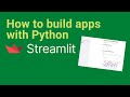 How to build dashboard apps with Streamlit Python (quick Tutorial)