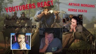 (SPOILER) Youtubers React to Arthurs Horse Death (Red Dead Redemption 2 Horse Death)
