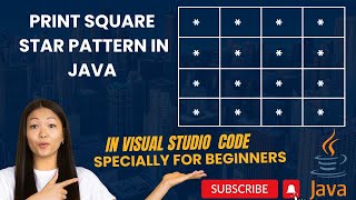 1. How to Print Square Star Pattern in Java in Visual Studio code