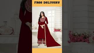 Online store for women Rayon zari embroidered kurta set