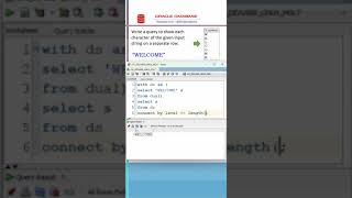03 Oracle SQL to print each character in a string in row wise #SivaAcademyShorts