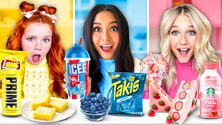10 KiDS EAT EVERYTHING IN ONE COLOR FOR 24 HOURS!! 🍋🫐🍉