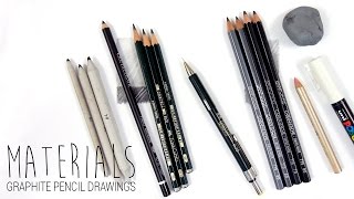 Drawing Materials/Art Supplies I use for my graphite pencil drawings | Emmy Kalia