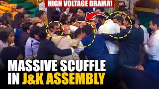 Dramatic Visuals: High voltage drama! Massive scuffle breaks out in J\u0026K Assembly over Article 370