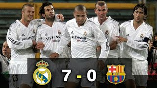 Real Madrid 7x0 Barcelona - Os galácticos de 2003