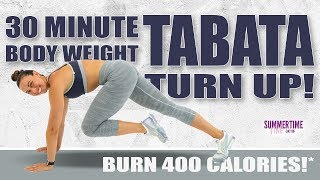 30 Minute BODYWEIGHT CARDIO AND ABS TABATA WORKOUT! 🔥Burn 400 Calories!* 🔥Sydney Cummings