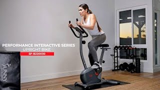 Upright Exercise Bike | Sunny Health & Fitness Performance Interactive Series | Budget|