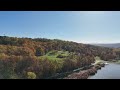 serene autumn views captivating drone shot of a hidden hillside retreat