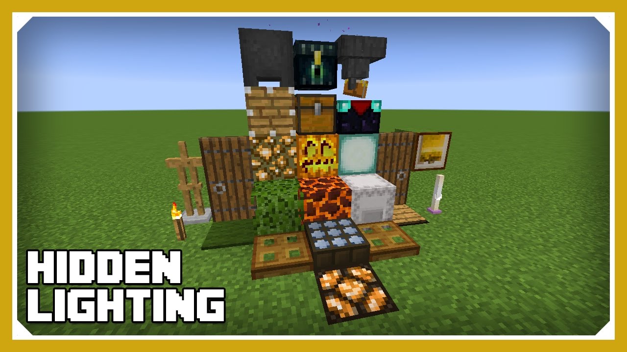 Minecraft Hidden Lighting Tutorial Survival Minecraft Tips Tricks
