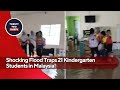 Shocking Flood Traps 21 Kindergarten Students in Malaysia! Watch the Terrifying Rescue Unfold