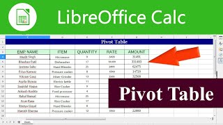 pivot table for beginners in Libreoffice calc in Hindi || Libreoffice calc