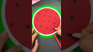 how we can make watermalon 🍉 drawing #art for kids