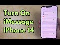 How to Turn on iMessage on iPhone 14