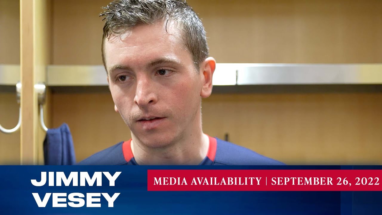 New York Rangers: Jimmy Vesey Postgame Media Availability | Sept. 26 ...