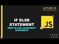 JavaScript If Else Statement Tutorial in Urdu