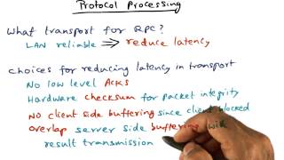 Protocol Processing (cont) - Georgia Tech - Advanced Operating Systems