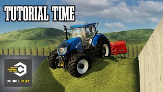 Tutorial - Using Courseplay For Bunker Compacting \u0026 Leveling - Farming Simulator 19