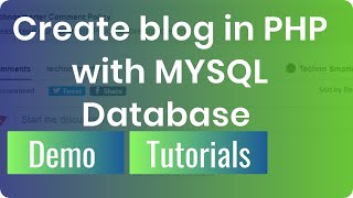 Create a dynamic blog CMS website in PHP with MYSQL database (Demo & Tutorials ) | SEO friendly