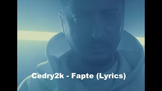 Cedry2k - Fapte - cu versuri (Lyrics)