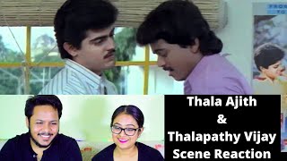 Thala Ajith and Thalapathy Vijay Friendship Scene REACTION | Mr. & Mrs. Pandit