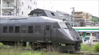 JR九州　787系　 特急きりしま6号 鹿児島中央駅～宮崎駅（6006M） すれ違い817系V521+V513国分駅～鹿児島中央駅（6935M） 鹿児島駅にて 撮影日2023 6 30