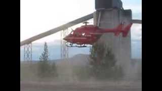 STARS Air Ambulance taking off from Quintette mine site