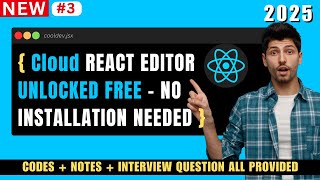 React JS 19 Tutorial Hindi #3 โ React Online Code Editor Using Vite โ No Installation Needed! ๐ป๐