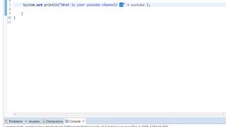 Java Tutorial 2- Strings, String Concatenation and Comments
