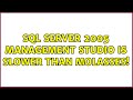 SQL Server 2005 Management Studio is Slower than Molasses! (4 Solutions!!)