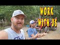 LET'S GET TO WORK tiny house homesteading off-grid cabin build DIY HOW TO sawmill tractor tiny