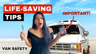 Female van life safety tips ALL women travelers should know | Couple \u0026 solo van life safety