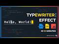 Build a Typewriter Effect with HTML, CSS & JavaScript