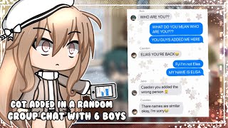 Got added in a random Group Chat with 6 boys?! || Full Movie || Gacha Life ||