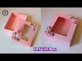 DIY GIFT BOX CARDBOARD | CARA MEMBUAT KOTAK HANTARAN | ACCESSORIES BOX | KOTAK KADO