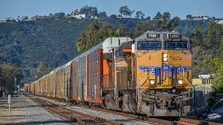 Trains on the Santa Barbara Subdivision 12! Talgo sets, Union Pacific Detour, work , \u0026 Baretable!