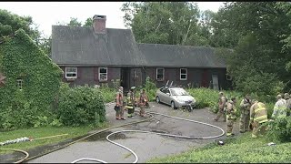 Woman taken to hospital following Easthampton house fire