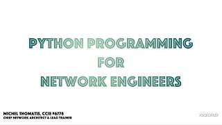 Python Programming for Network Engineers (Preview)