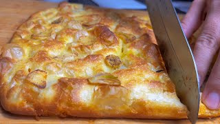 Focaccia Bread with Giant Bubbles, an easy no-knead bread recipe!