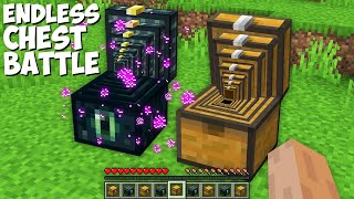 What if you OPEN this ENDLESS CHEST vs ENDER CHEST in Minecraft ? MAGIC CHEST !
