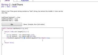 CodingBat - String 2 - bobThere Explained