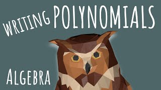 How to Write Polynomials in Standard Form (1 variable) ALGEBRA