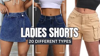 Different types of shorts with Name + Outfits ideas m| Ladies Shorts| Denim shorts #fashion #shorts