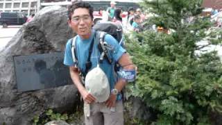 富士登山　到着　ガイドさんの挨拶