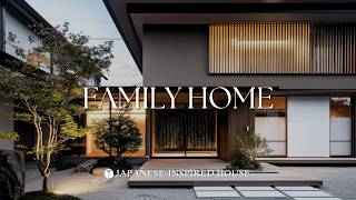 Family Home: Traditional Courtyard House Design with Japanese-Inspired Garden and Modern Decor