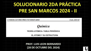 SOLUCIONARIO SEMANA 2 - PRE SAN MARCOS 2024 - II