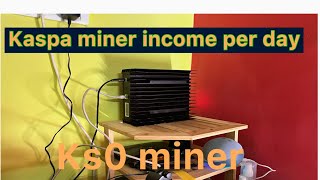 Kaspa (ks0) miner update | kaspa miner in india hindi | income per day