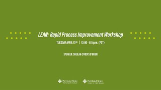 LEAN Rapid Process Improvement Workshop
