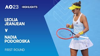 Leolia Jeanjean v Nadia Podoroska Highlights | Australian Open 2023 First Round
