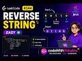🔥 LeetCode 344 | Reverse String | Java Solution | Easy Explanation | CodeWithVishakha